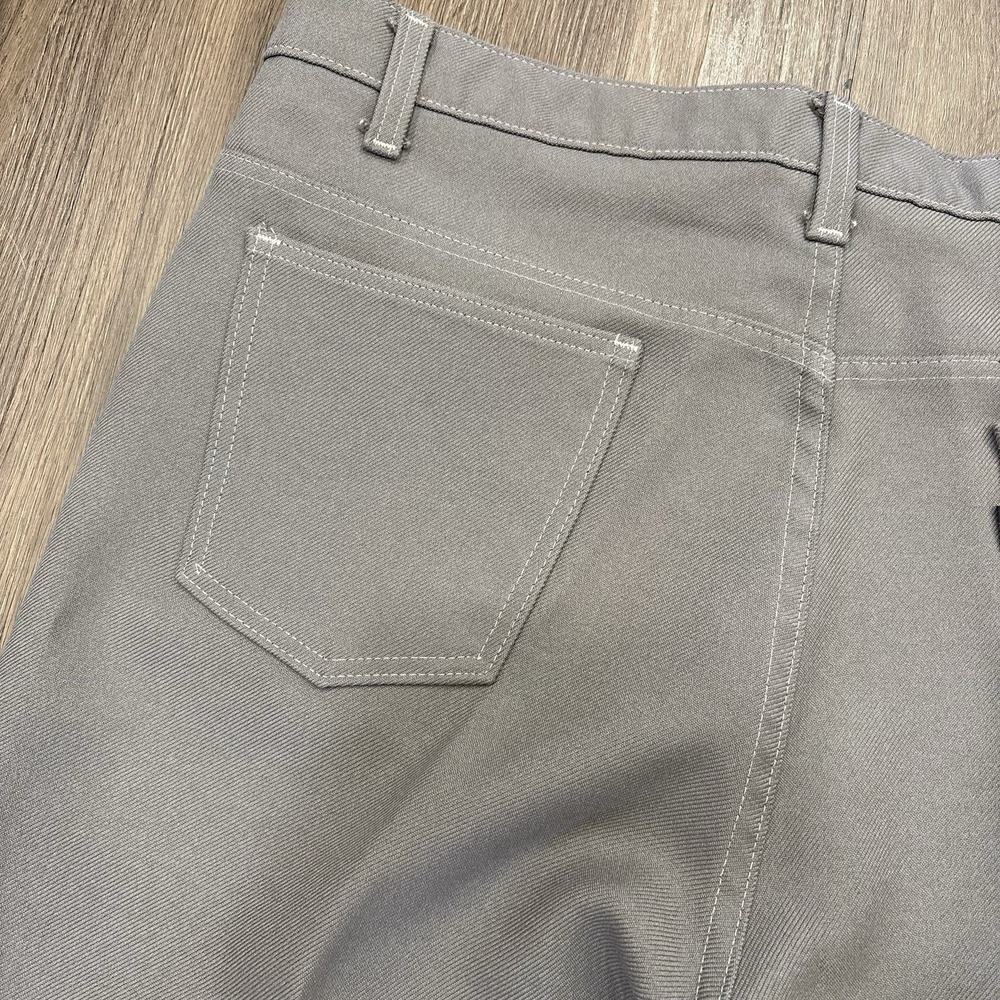 Levi's Black Tag Vintage 1970s Polyester Pants‎ W40 L30 Gray USA - Picture 9 of 16